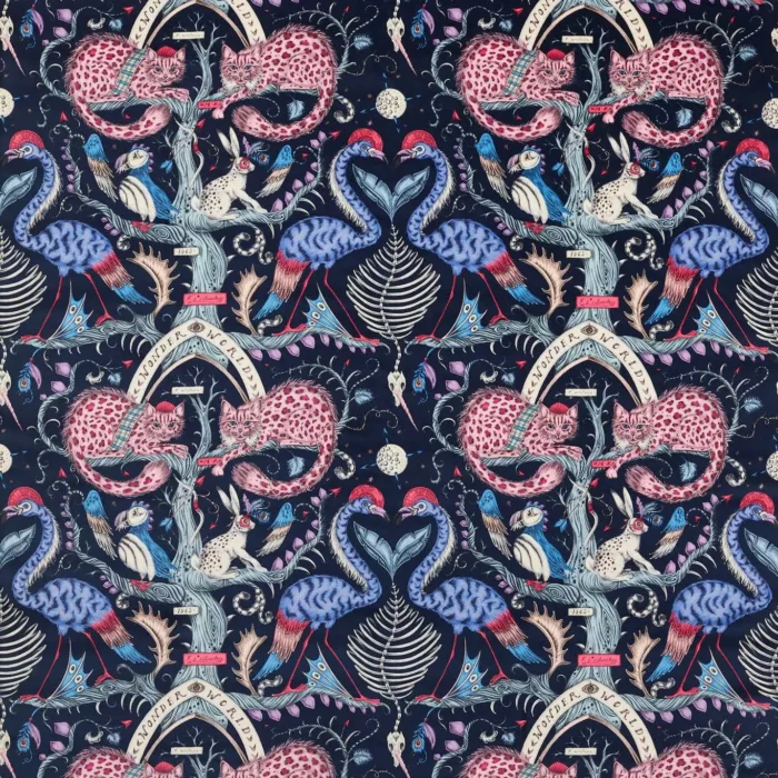 Wonder World Velvet Fabric - Berry swatch