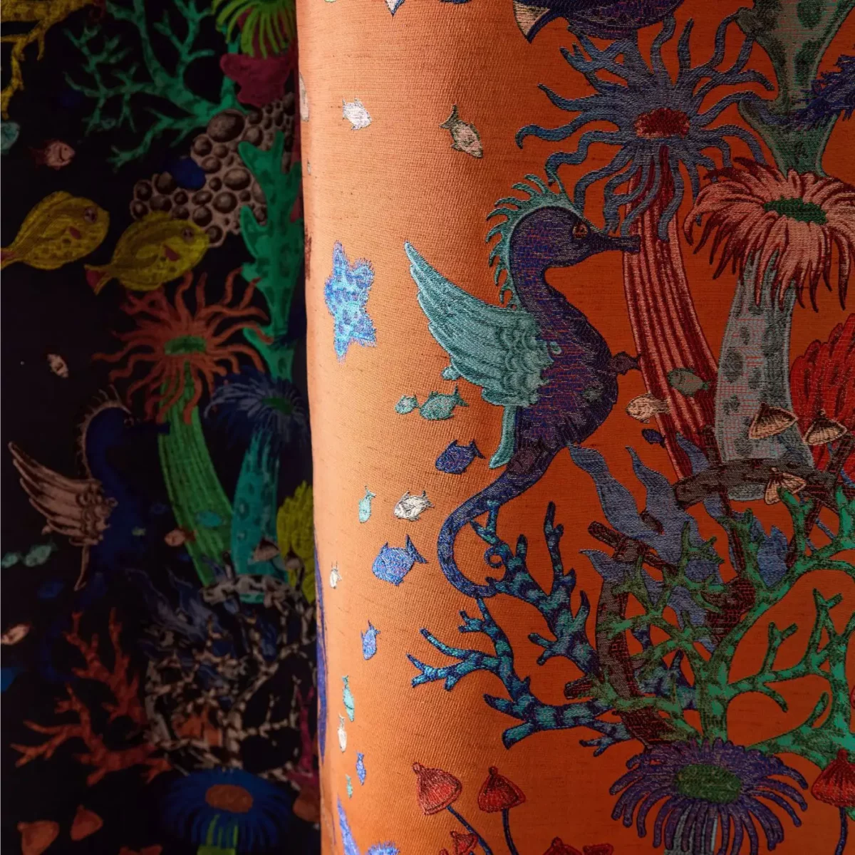 Seaforest Jacquard Fabric - Peach from