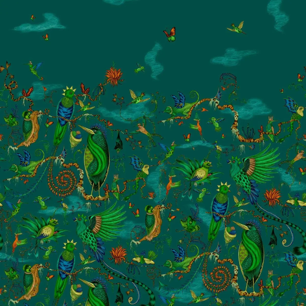 green animal wallpaper from emma shipley