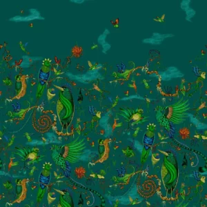 green animal wallpaper from emma shipley