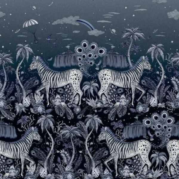 Lost Adventure Wallpaper - Midnight by blue animal wallpaper from emma shipley