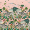 pink animal wallpaper from emma shipley