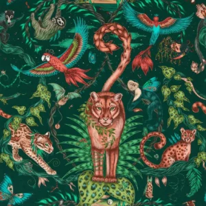 green animal wallpaper from emma shipley