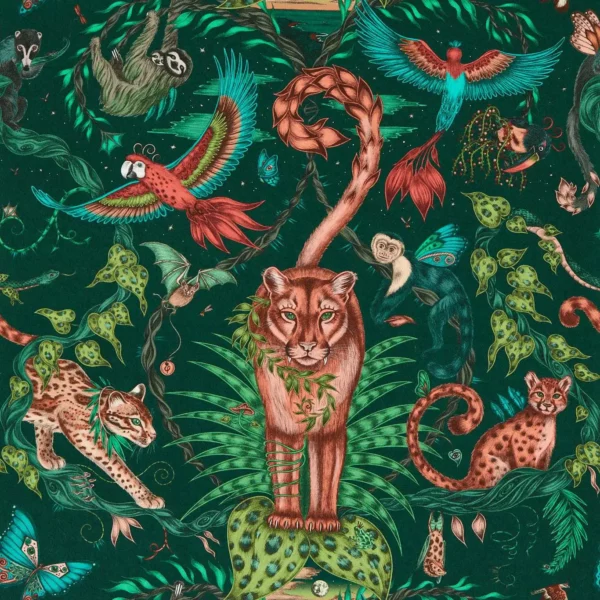 Bosque Dreams Wallpaper - Forest by green animal wallpaper from emma shipley