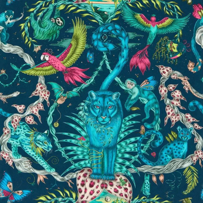 Bosque Dreams Wallpaper - Navy swatch