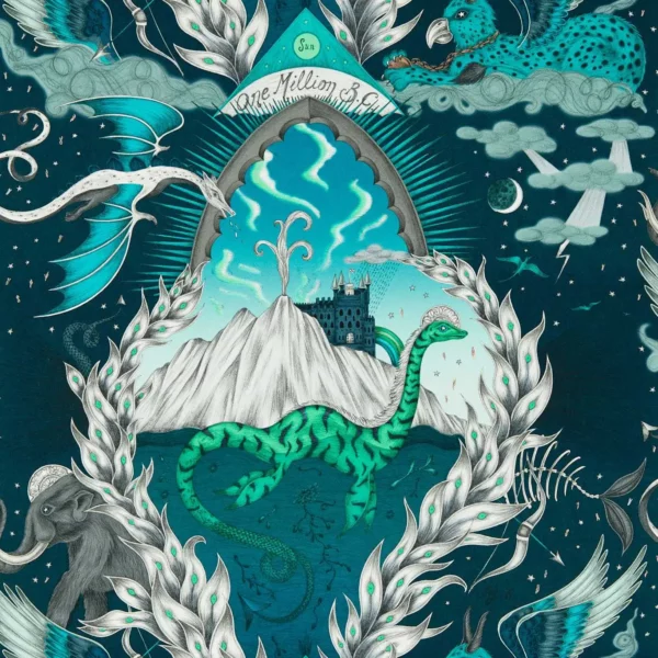 Highlandia Wallpaper - Marine by blue animal wallpaper from emma shipley