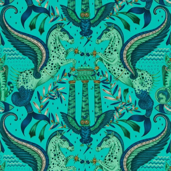 green animal wallpaper from emma shipley