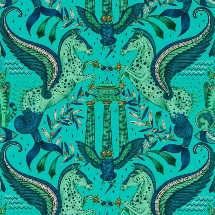 Odyssey Mythos Wallpaper - Peacock swatch