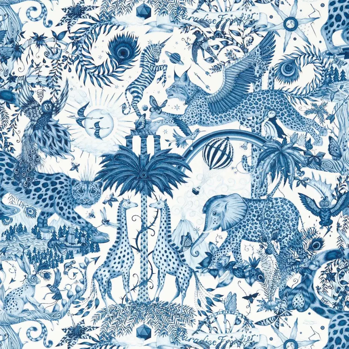 Paradise Lost Wallpaper - Ink by blue animal wallpaper from emma shipley