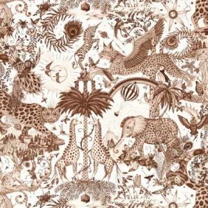 brown animal wallpaper from emma shipley