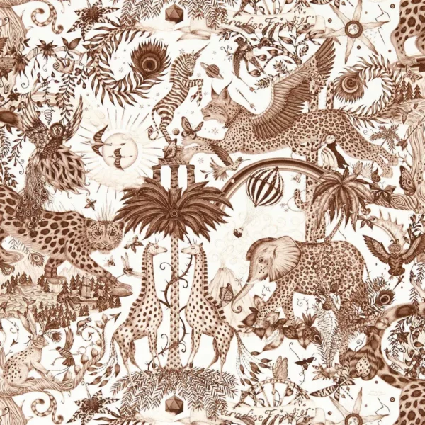 brown animal wallpaper from emma shipley