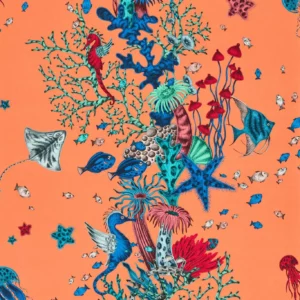 orange animal wallpaper from emma shipley