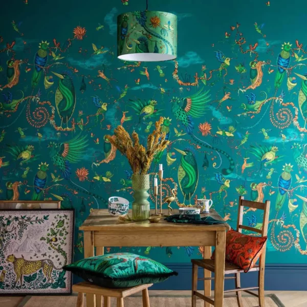 Cloud Forest Wallpaper - Teal by Cloud Forest Wallpaper - Teal from