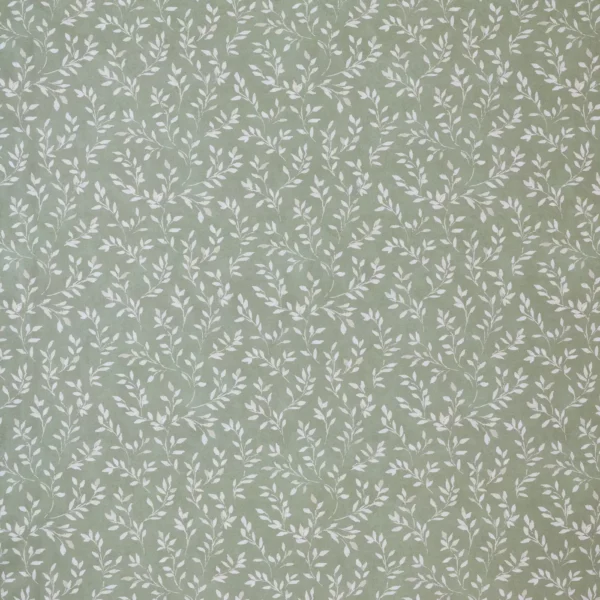 Ada Fabric - Sage by green botanical cotton fabric from Ashley Wilde
