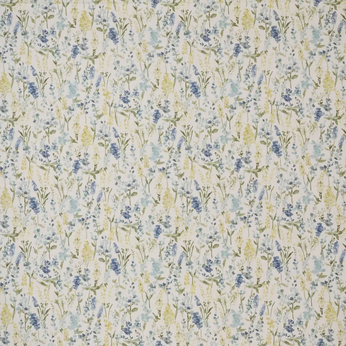 blue botanical cotton fabric from Ashley Wilde