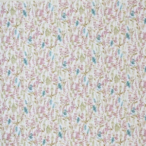 blue botanical cotton fabric from Ashley Wilde