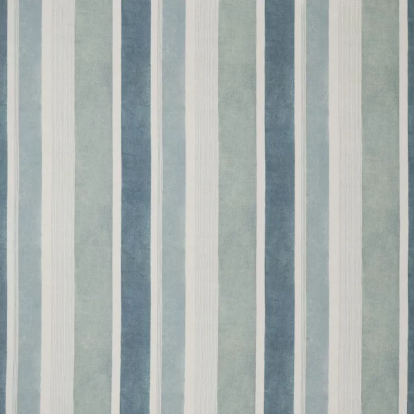 blue striped cotton fabric from Ashley Wilde