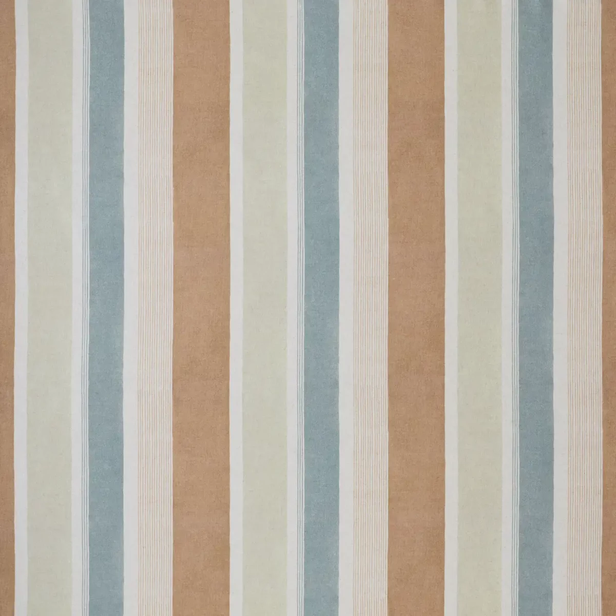 Celia Fabric - Copper by blue striped cotton fabric from Ashley Wilde