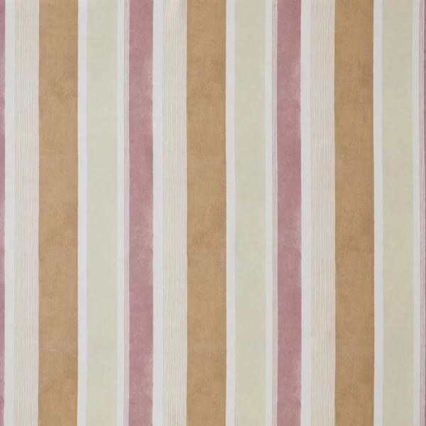 Celia Fabric - Ginger by brown striped cotton fabric from Ashley Wilde