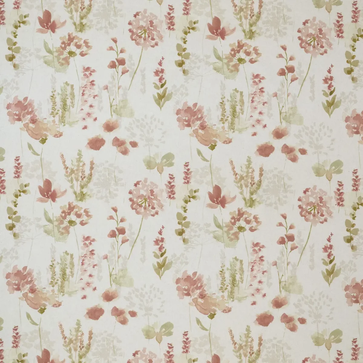 red botanical cotton fabric from Ashley Wilde
