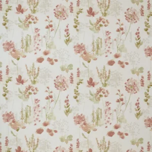 red botanical cotton fabric from Ashley Wilde