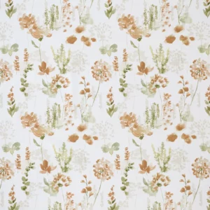 orange botanical cotton fabric from Ashley Wilde