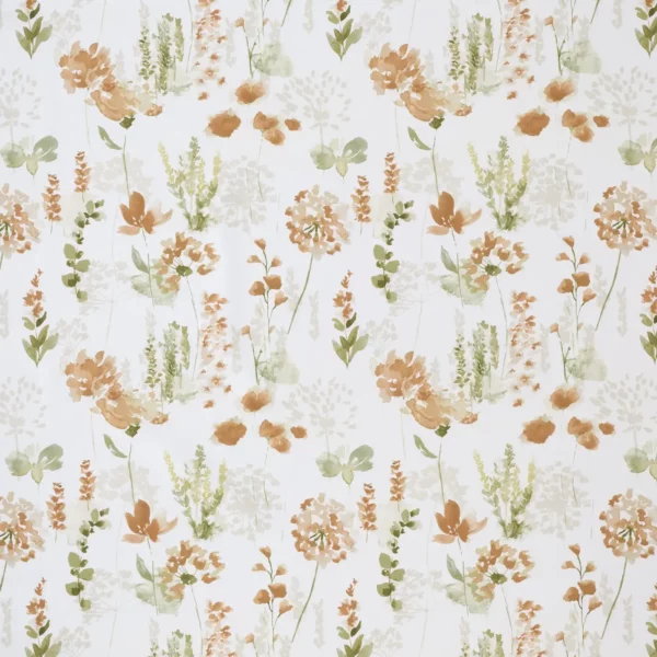 Elisa Fabric - Ginger by orange botanical cotton fabric from Ashley Wilde