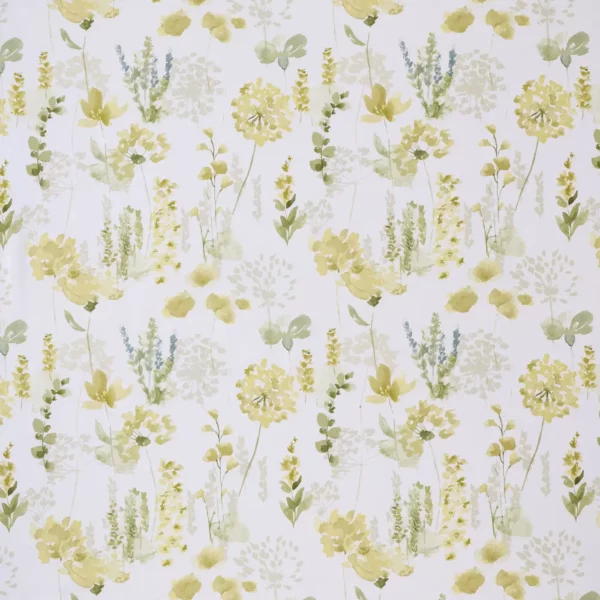 Elisa Fabric - Maize by green botanical cotton fabric from Ashley Wilde