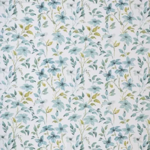 blue botanical cotton fabric from Ashley Wilde
