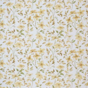 yellow botanical cotton fabric from Ashley Wilde