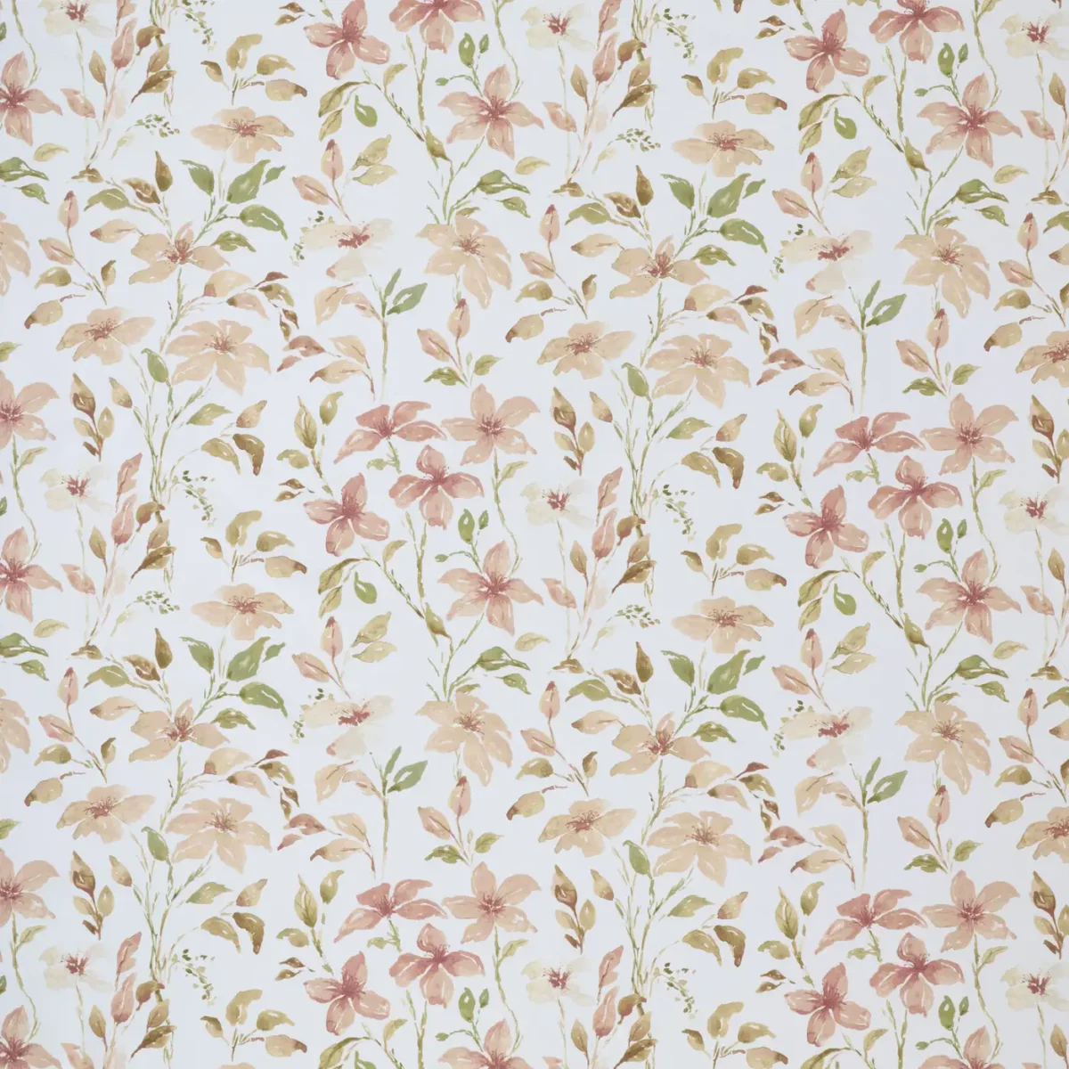red botanical cotton fabric from Ashley Wilde