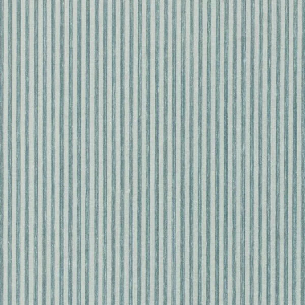 Effie Fabric - Kingfisher by blue striped woven fabric from Ashley Wilde