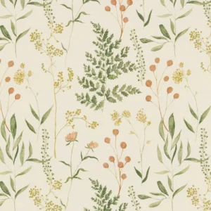 green botanical printed fabric from Ashley Wilde
