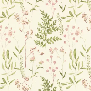 green botanical printed fabric from Ashley Wilde