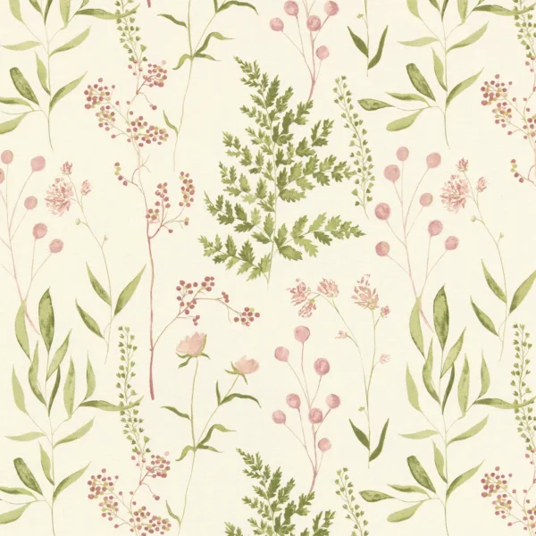 green botanical printed fabric from Ashley Wilde