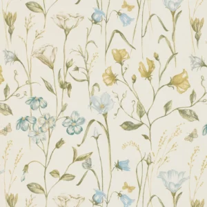 blue botanical printed fabric from Ashley Wilde