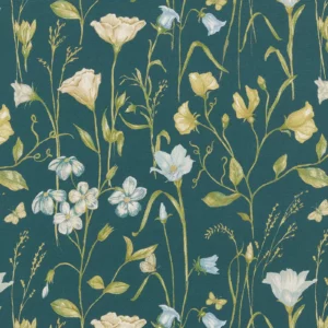 green botanical printed fabric from Ashley Wilde