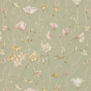green botanical printed fabric from Ashley Wilde