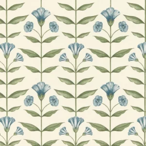 blue botanical printed fabric from Ashley Wilde