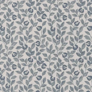 blue botanical cotton fabric from Ashley Wilde