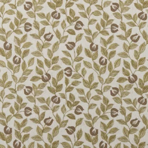 brown botanical cotton fabric from Ashley Wilde