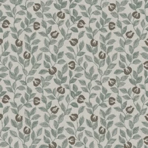 brown botanical cotton fabric from Ashley Wilde