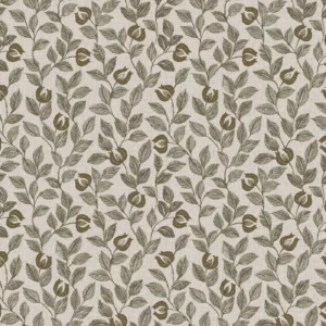brown botanical cotton fabric from Ashley Wilde