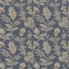 blue botanical cotton fabric from Ashley Wilde
