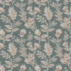 blue botanical cotton fabric from Ashley Wilde