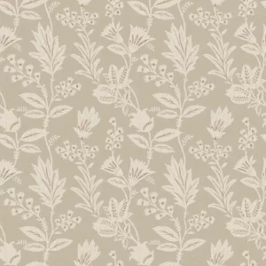 neutral botanical cotton fabric from Ashley Wilde