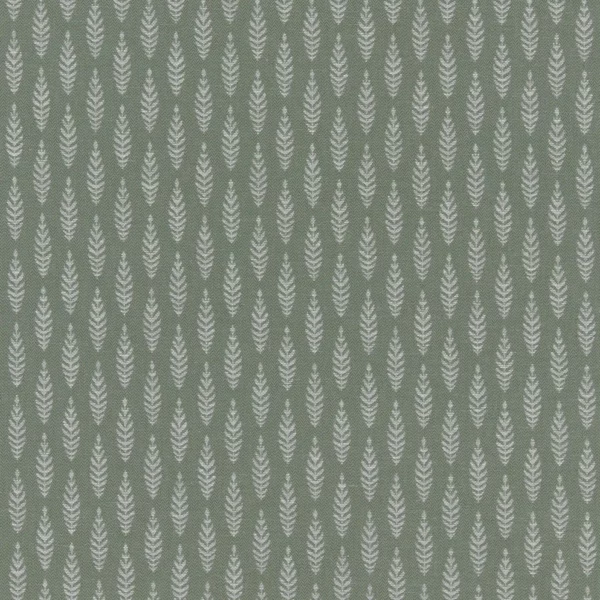 Lois Fabric - Moss by green botanical woven fabric from Ashley Wilde