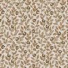 brown botanical cotton fabric from Ashley Wilde