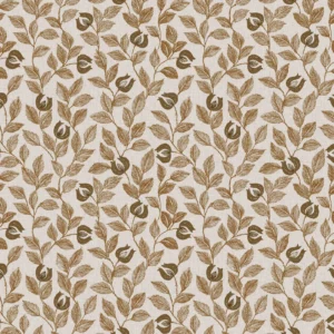 brown botanical cotton fabric from Ashley Wilde