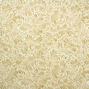 orange botanical linen fabric from Linwood Fabrics